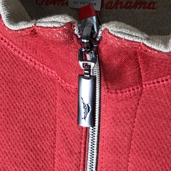 Tommy Bahama Reversible Sweater Pullover Cotton Blend Orange Cream Men’s - Picture 4 of 13